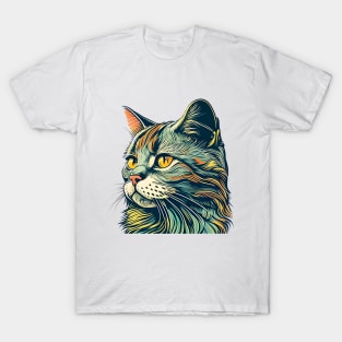 Colorful Art Cat - Gifts for Cat Lovers T-Shirt